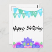 Birthday Banners Postkarte (Vorne/Hinten)