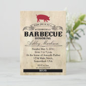 Birthday Barbecue Einladung (Stehend Vorderseite)