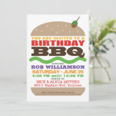 Birthday Barbeque | GRILLEN PARTY Einladung (Stehend Vorderseite)