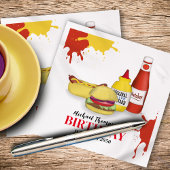 Birthday Barbeque Party GRILLEN Custom Dinner Serviette