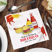 Birthday Barbeque Party GRILLEN Custom Dinner Serviette