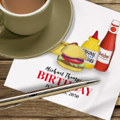 Birthday Barbeque Party GRILLEN Custom Serviette