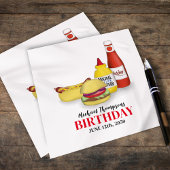 Birthday Barbeque Party GRILLEN Custom Serviette