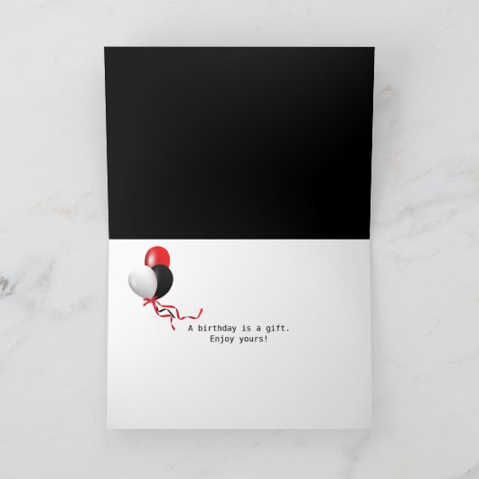 Birthday barcode with red laser karte (Innenseite)