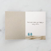 Birthday Barefoot Prints in Sand Karte (Innenseite)