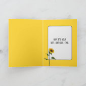 Birthday Barn Sunblumen Karte (Innenseite)