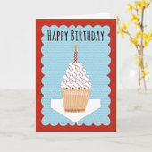 Birthday Baseball Cupcake with Bats and Balls Karte (Gelbe Blume)