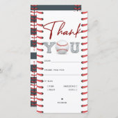 Birthday Baseball Dankeskarte (Vorne/Hinten)