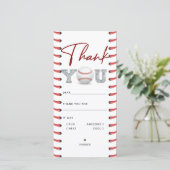 Birthday Baseball Dankeskarte (Stehend Vorderseite)