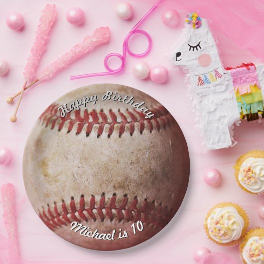 Birthday Baseball Pappteller (Party)