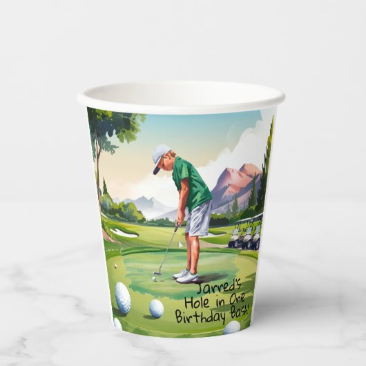 Birthday Bash auf dem Grünen Pappbecher (Vorderseite)