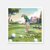 Birthday Bash auf dem Grünen Serviette (Vorderseite)