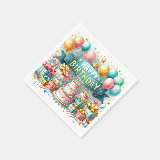 Birthday Bash Bliss Serviette (Ecke)