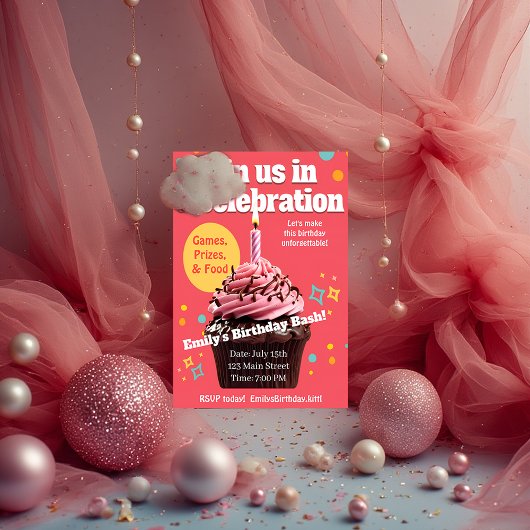 Birthday Bash! Celebration Design – Party Gift  Einladung