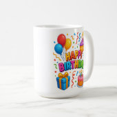 Birthday Bash: Confetti Celebration Tasse (VorderseiteRechts)
