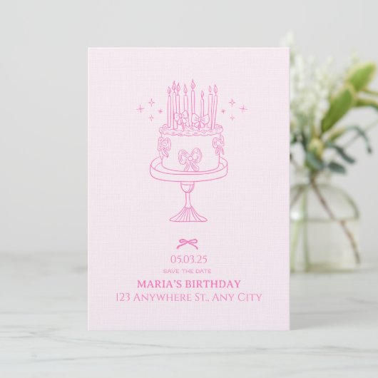 Birthday Bash – Editable Celebration Invitation Einladung (Stehend Vorderseite)
