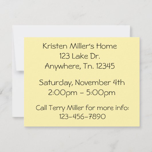 Birthday Bash Einladung (Rückseite)