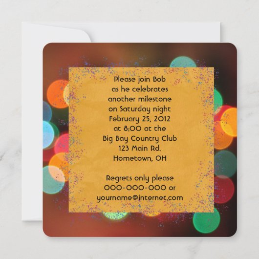 Birthday Bash Einladung (Rückseite)