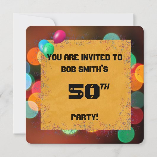 Birthday Bash Einladung (Vorderseite)