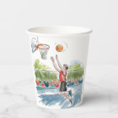 Birthday Bash: Hoops und Hype Pappbecher (Rückseite)