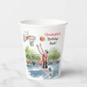 Birthday Bash: Hoops und Hype Pappbecher (Vorderseite)