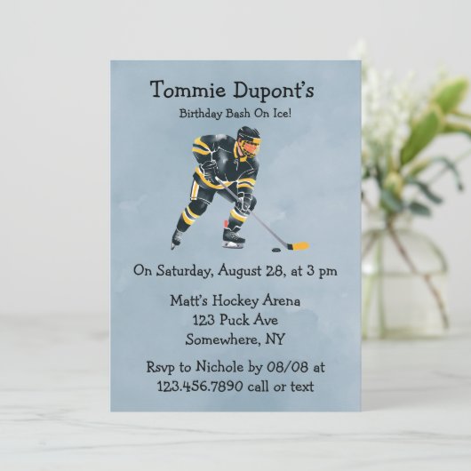 Birthday Bash on Ice Einladung (Stehend Vorderseite)