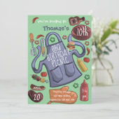 Birthday bbq picnic Invitation Einladung (Stehend Vorderseite)