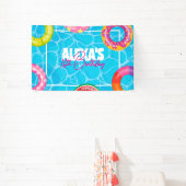 Birthday Bday Pool Party Banner (InSitu)