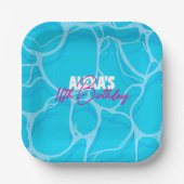 Birthday Bday Pool Party Pappteller (Vorderseite)