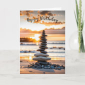 Birthday Beach Cairn Karte (Vorderseite)