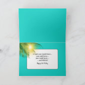 Birthday Beach Chaise Lounge auf weißem Sand Karte (Innenseite)