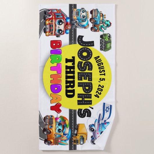 Birthday Beach Handtuch (Vorderseite)