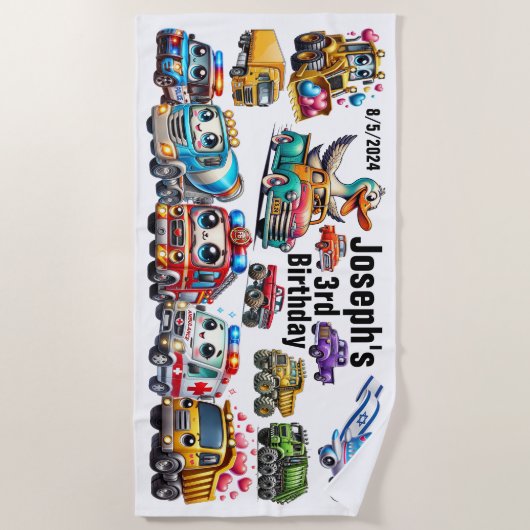 Birthday Beach Handtuch (Vorderseite)