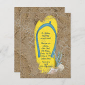 Birthday Beach Party Einladung (Vorne/Hinten)