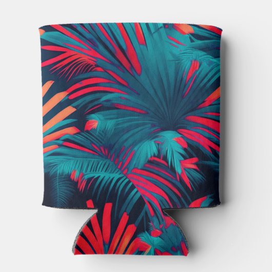 Birthday Beach Party Palm Blätter Sonnenuntergang Dosenkühler (Rückseite)