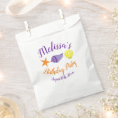 Birthday Beach Pool Party Summer Seashells Geschenktütchen (Ausgeschnitten)