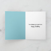 Birthday Beach Starfish Tragen eines Bikini Karte (Innenseite)