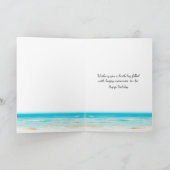 Birthday Beach Umschlag mit Palmen Karte (Innenseite)
