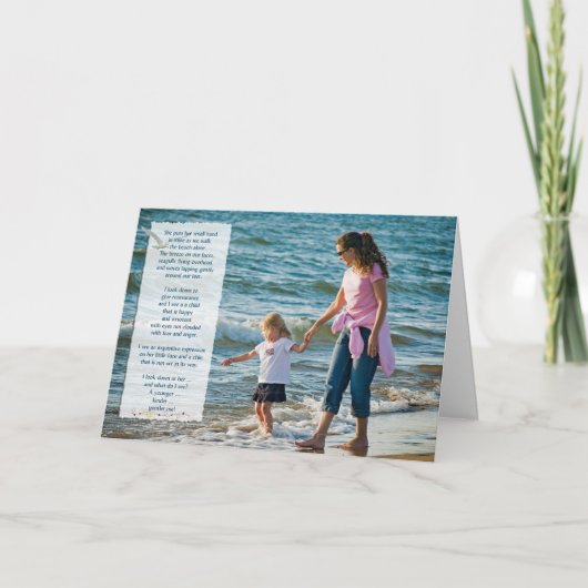 Birthday Beach Walk für Großtochter Karte (Vorderseite)