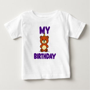 Birthday Bear Baby T-shirt