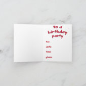 Birthday Bear - Einladung (Innenseite)