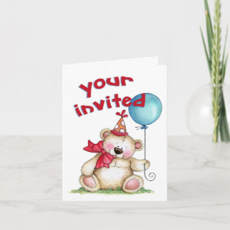 Birthday Bear - Einladung