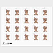 Birthday Bear For Children A Birthday Bear Square Quadratischer Aufkleber (Blatt)