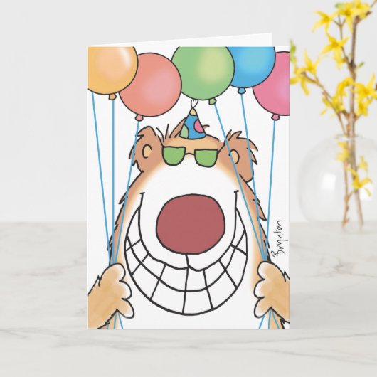 BIRTHDAY BEAR KARTE (Gelbe Blume)