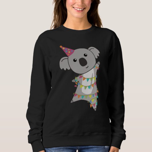 Birthday Bear Koala Bear Bear Garland Sweatshirt (Vorderseite)