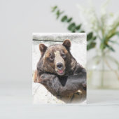 Birthday Bear Partys lade Postkarte (Stehend Vorderseite)