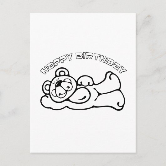 Birthday Bear Postkarte (Vorderseite)