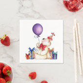 Birthday Bear Serviette (Beispiel)