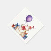 Birthday Bear Serviette (Ecke)