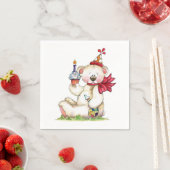 Birthday Bear Serviette (Beispiel)